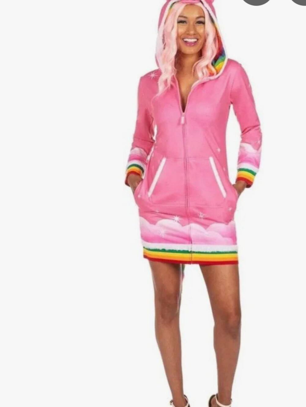Tipsy Elves Pink Girls' Unicorn Dress Hoodie